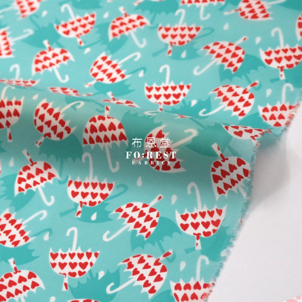 Nylon Waterproof - Umbrella Heartturquoise
