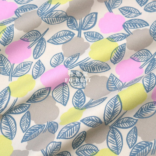 Organic Cotton - Pikku Saari Iloinen Fabric Khaki