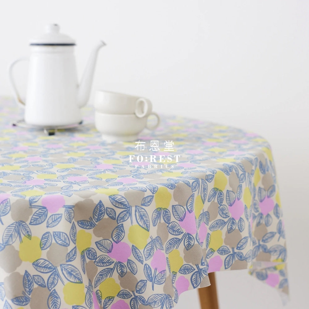 Organic Cotton - Pikku Saari Iloinen Fabric Khaki