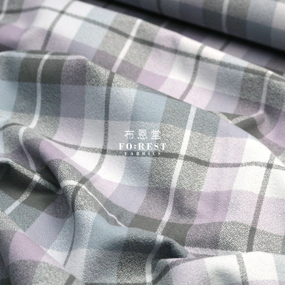 Organic Flannel - Lavender Tartan Cotton