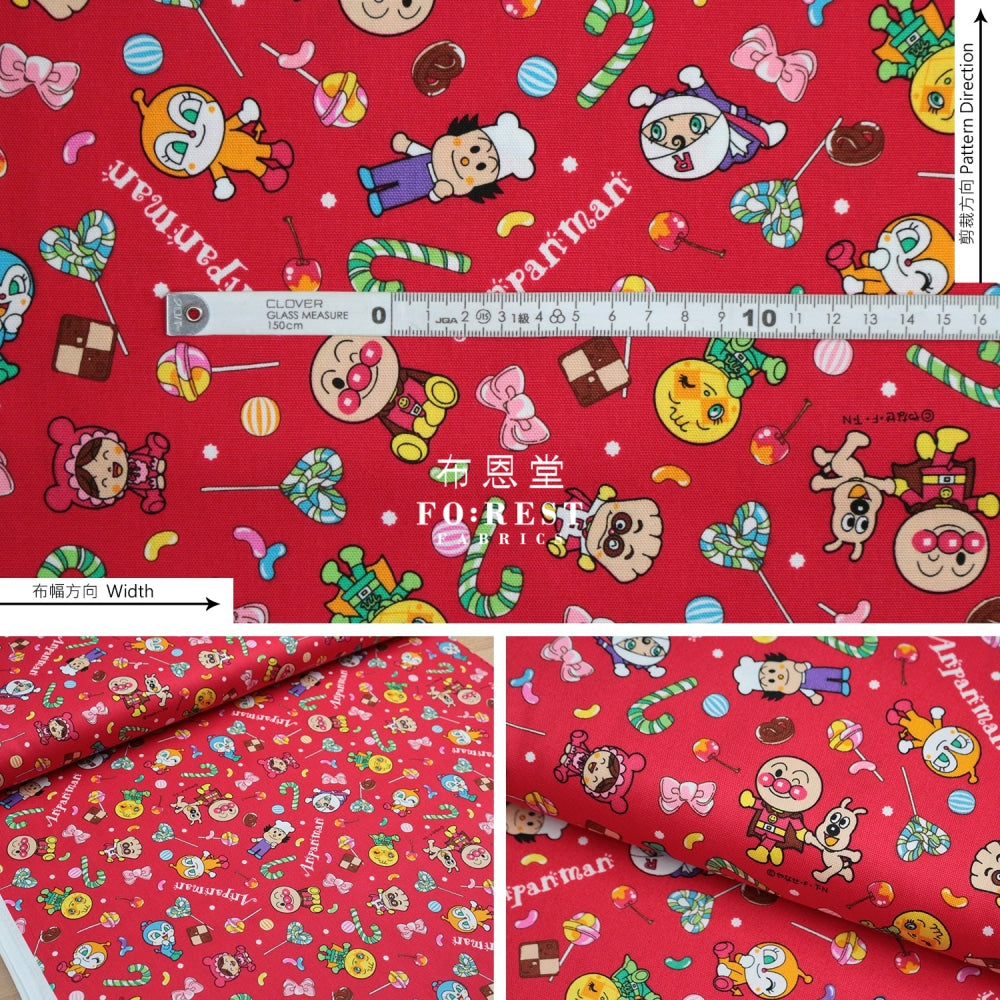 Oxford - Anpanman Fabric Red (Member)