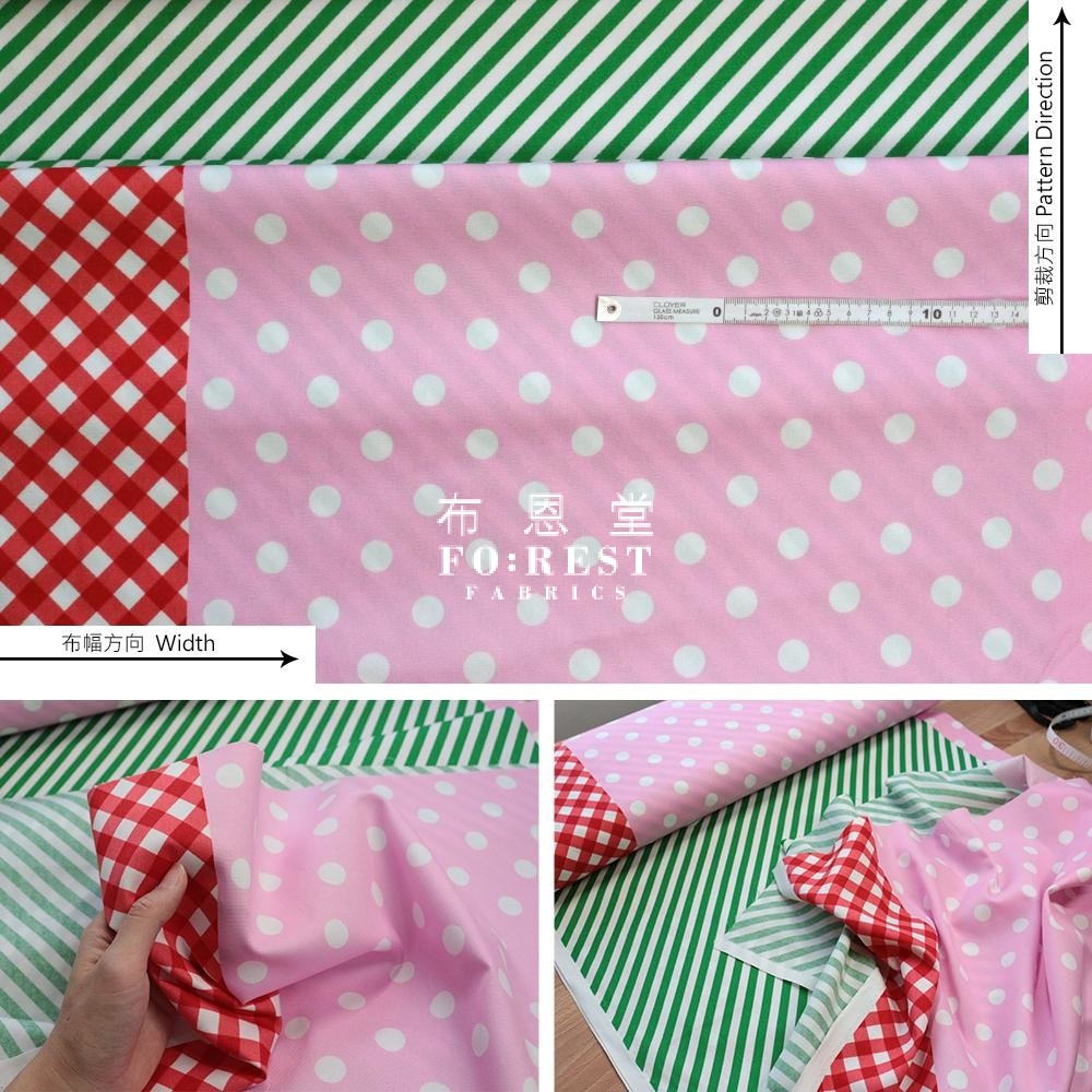 Oxford - Mix And Match Dot Strip Grid Fabric