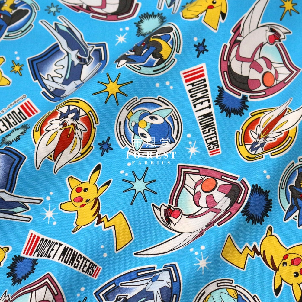 Oxford - Pokemon Fabric Blue