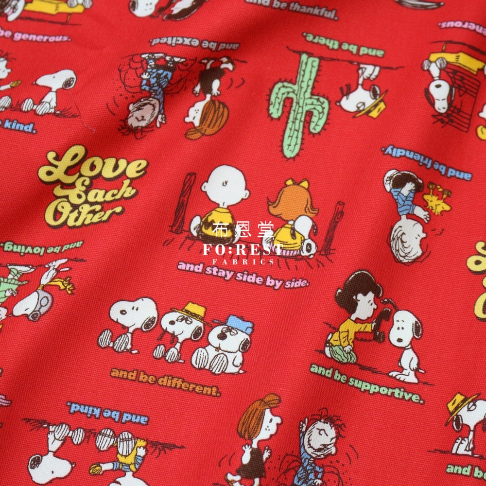 Oxford - Snoopy Friends Fabric Red