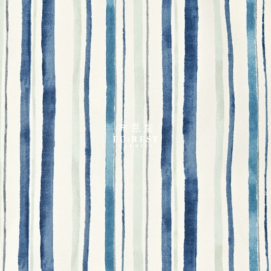 Oxford - Tonitt Striped Drawing Style Fabric Blue Oxford