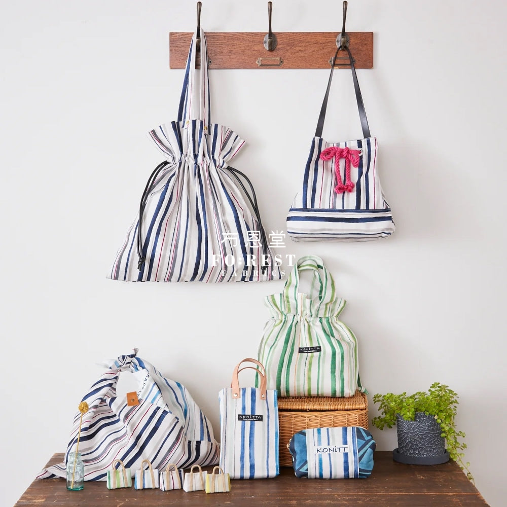 Oxford - Tonitt Striped Drawing Style Fabric Green Oxford