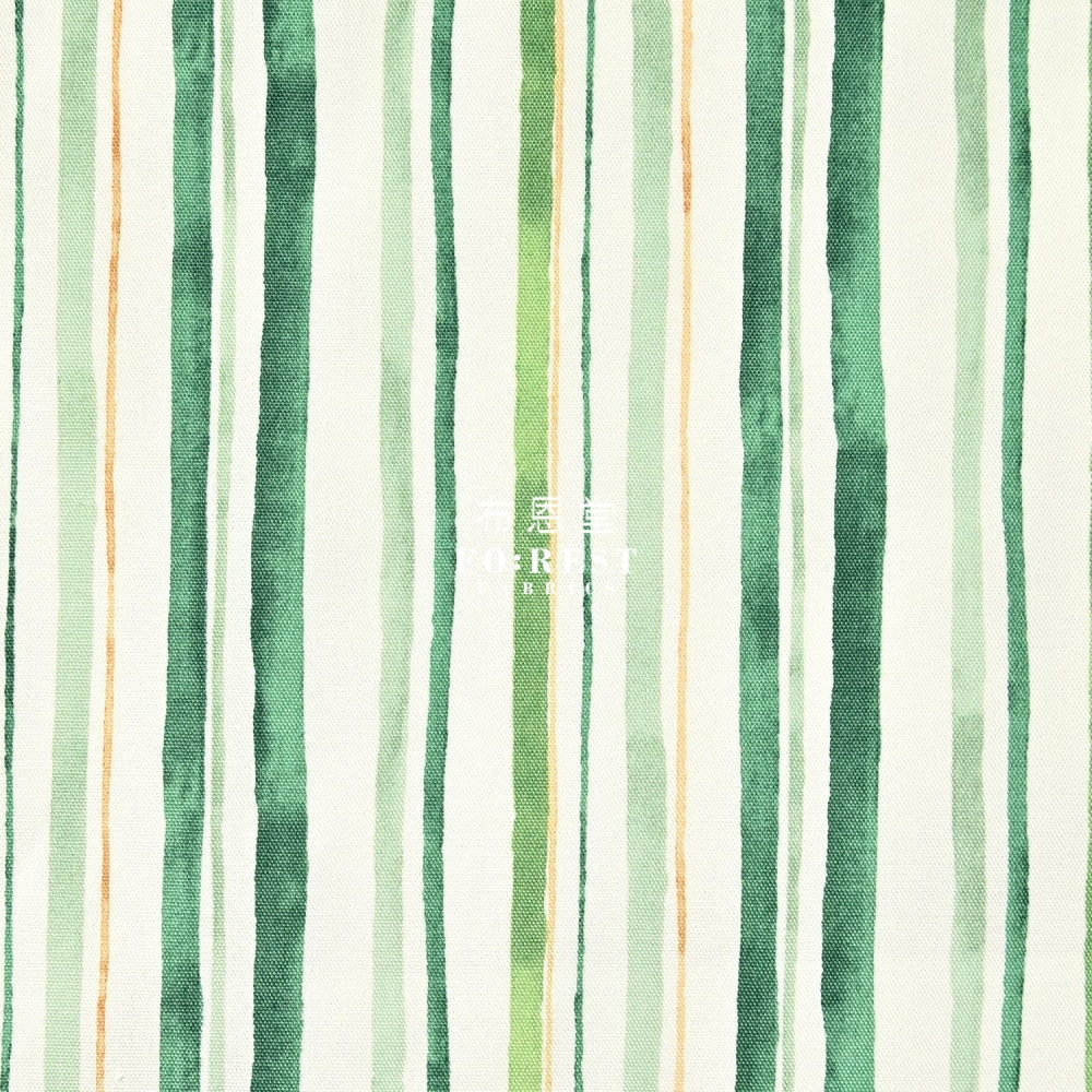 Oxford - Tonitt Striped Drawing Style Fabric Green Oxford