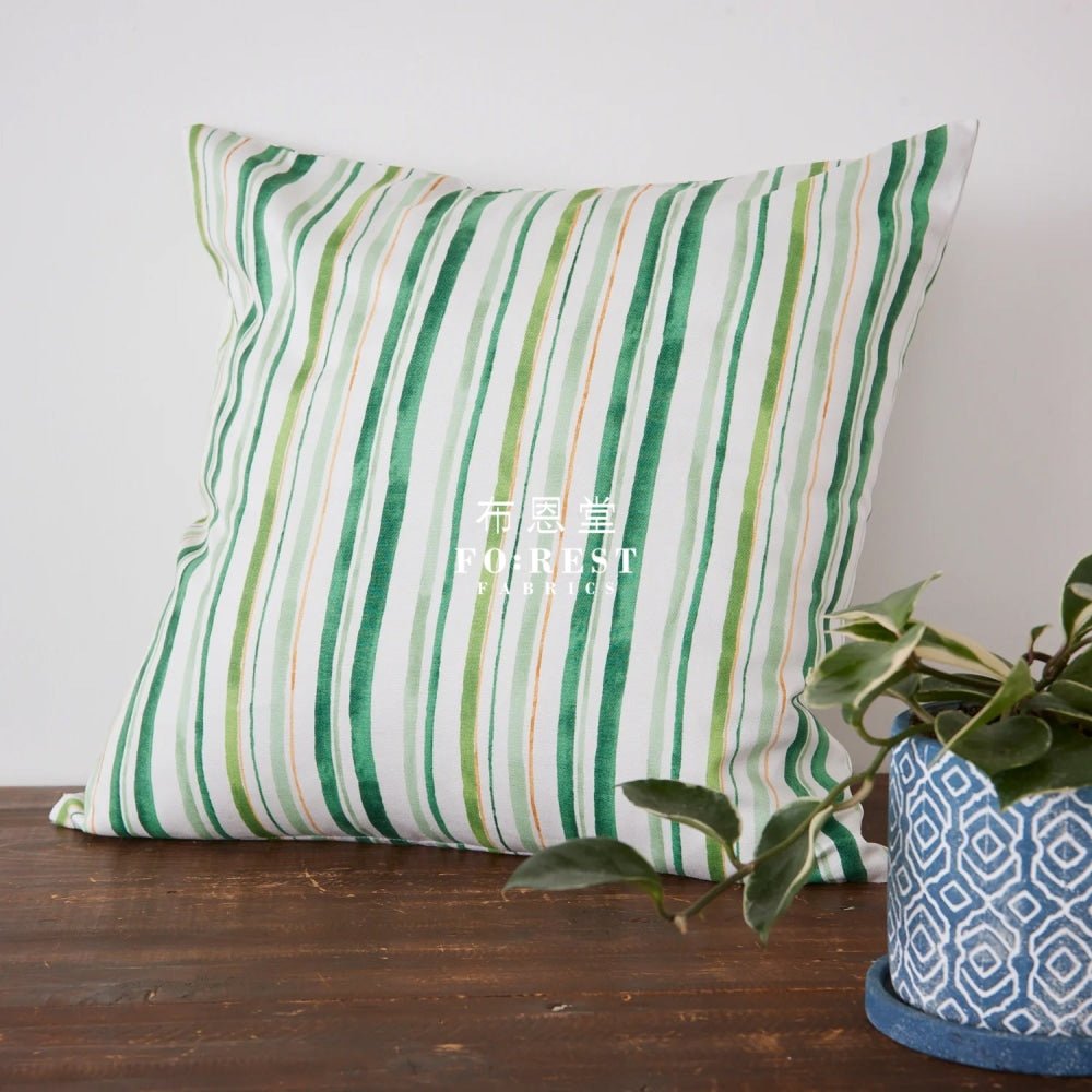 Oxford - TONiTT striped drawing style fabric Green - FO:REST Fabric 布恩堂Liberty fabrictana lawnjapanese fabricykk zipper