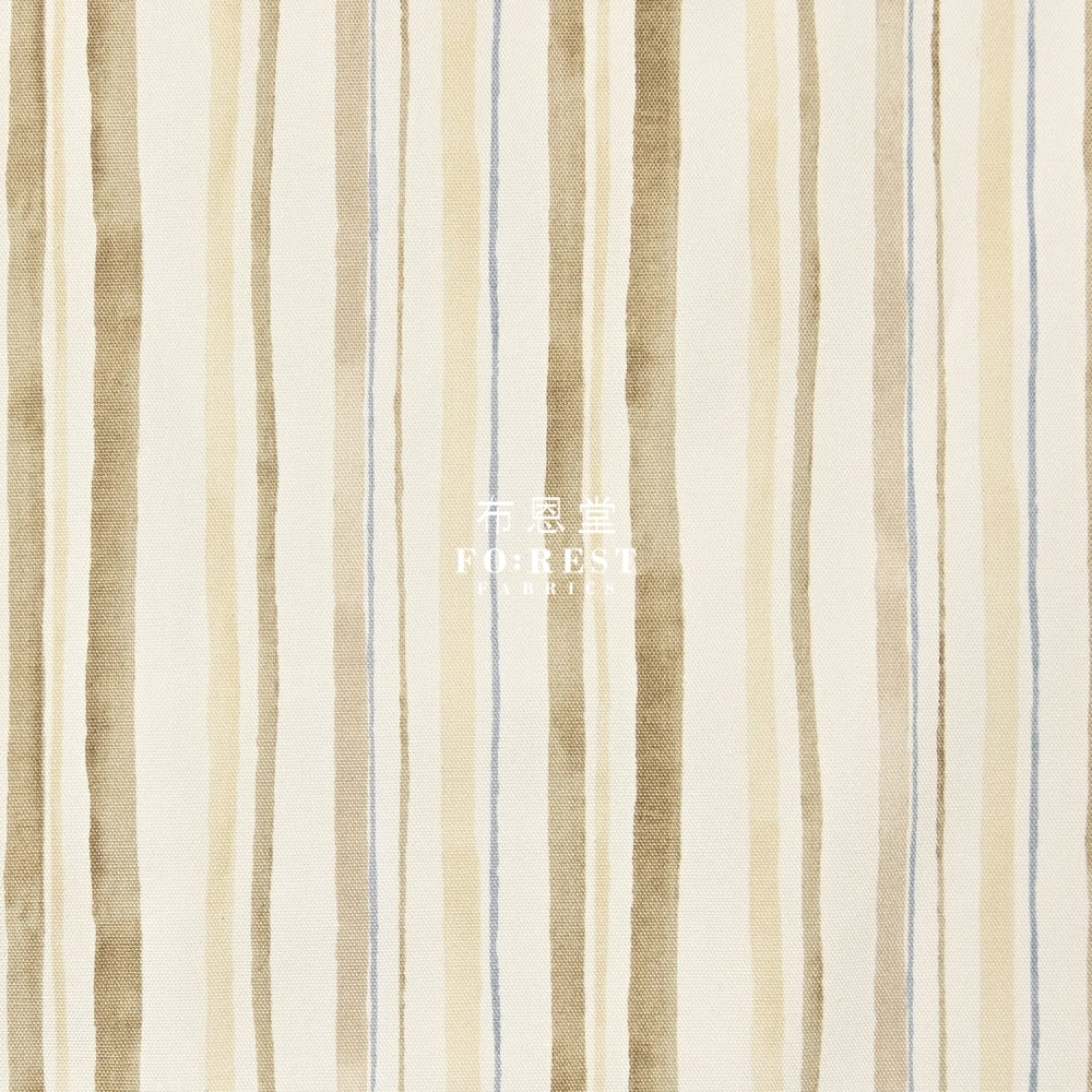 Oxford - Tonitt Striped Drawing Style Fabric Khaki Oxford