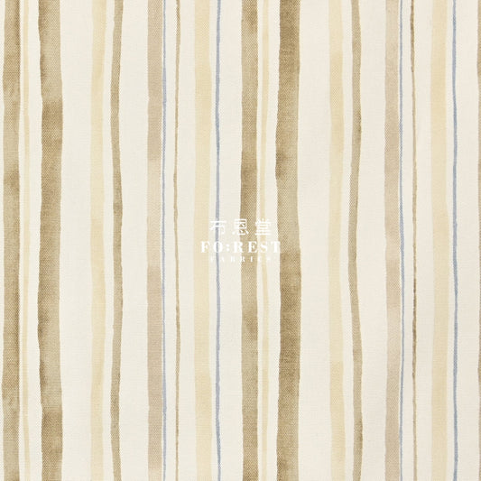 Oxford - Tonitt Striped Drawing Style Fabric Khaki Oxford