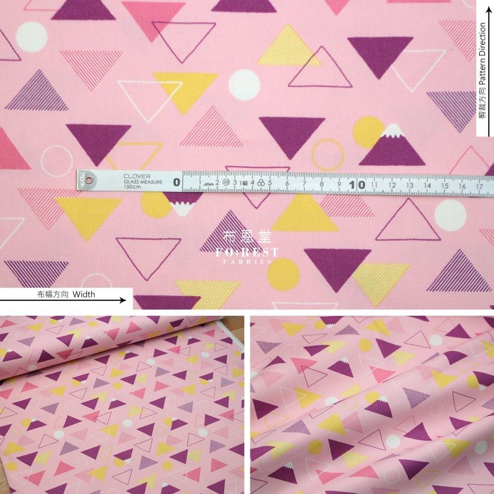Oxford - Triangle Fuji Fabric Pink Oxford