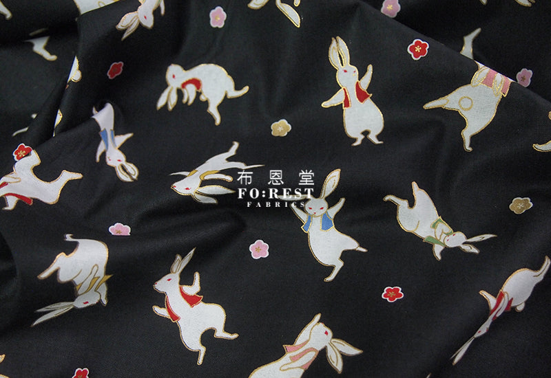 Quilt Gate - cotton - rabbit dance fabric - forest-fabric