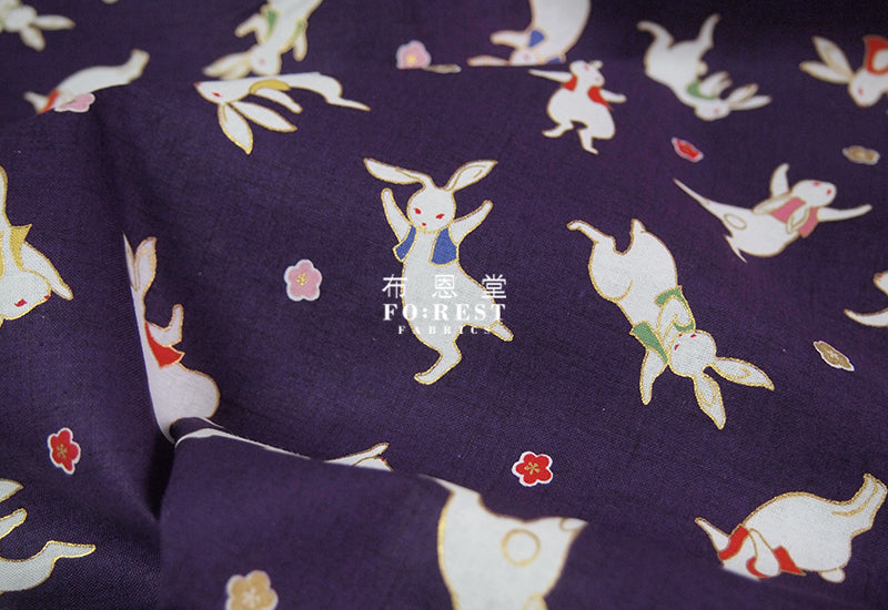 Quilt Gate - cotton - rabbit dance fabric - forest-fabric