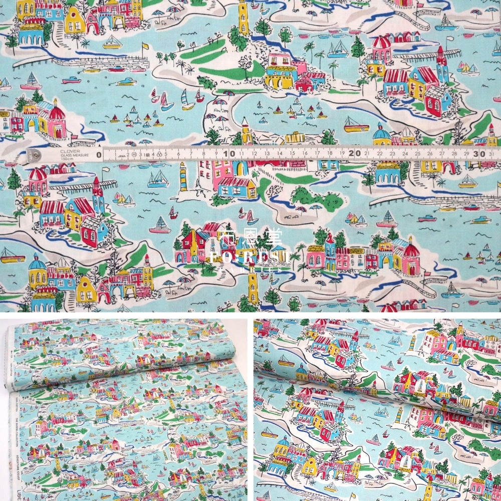 Quilting Liberty - Adventure Coast B Lasenby Cotton