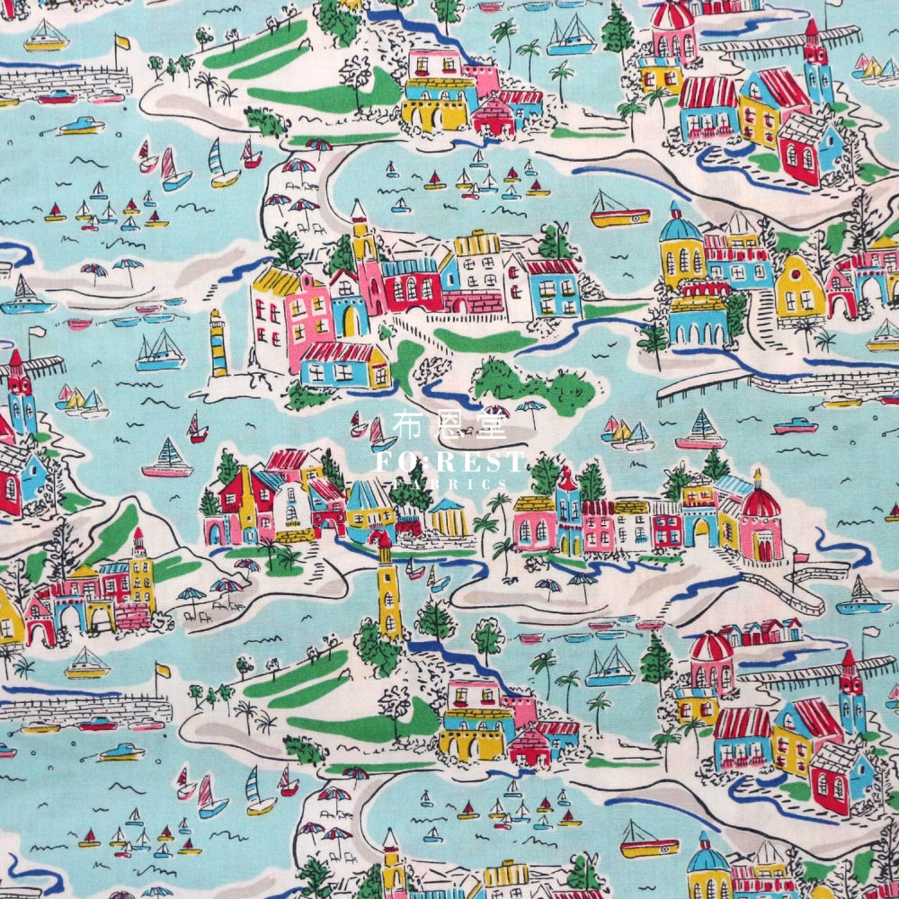 Quilting Liberty - Adventure Coast B Lasenby Cotton