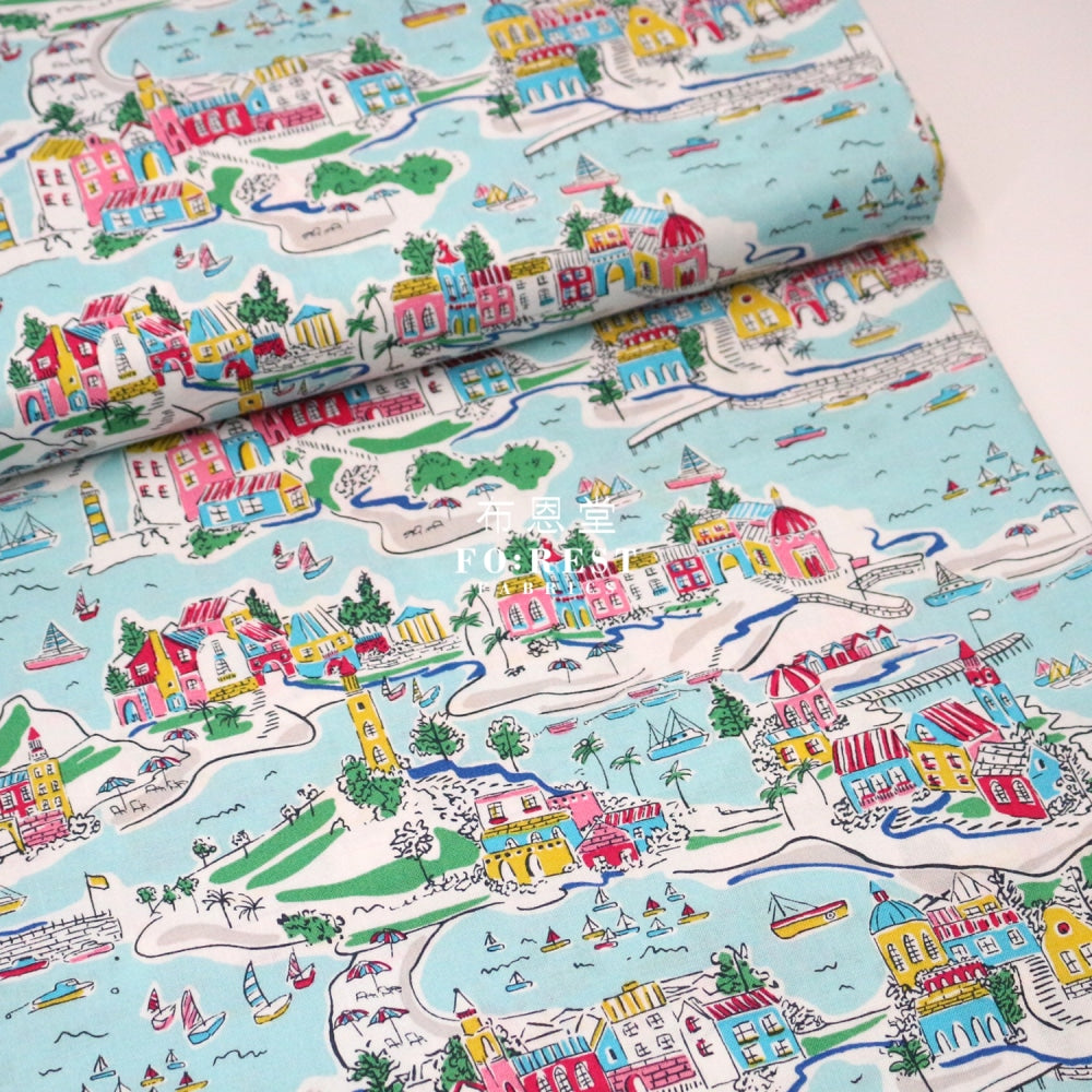 Quilting Liberty - Adventure Coast B Lasenby Cotton