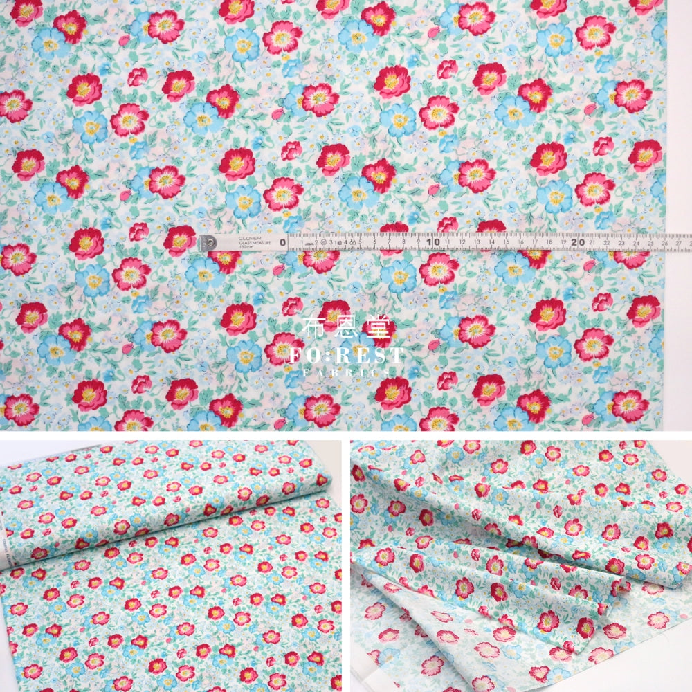 Quilting Liberty - Coastal Flowers B Lasenby Cotton