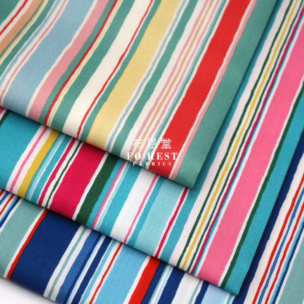 Quilting Liberty - Deckchair Stripe B Lasenby Cotton
