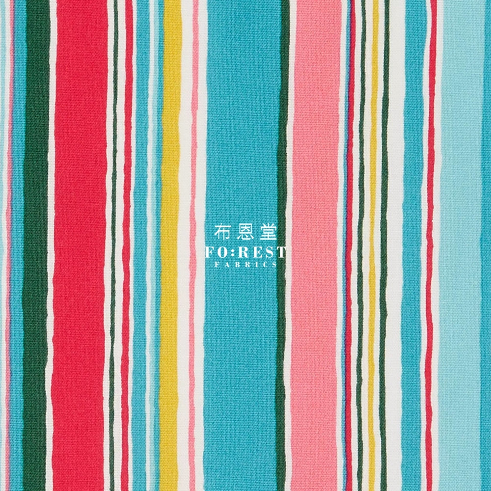 Quilting Liberty - Deckchair Stripe B Lasenby Cotton