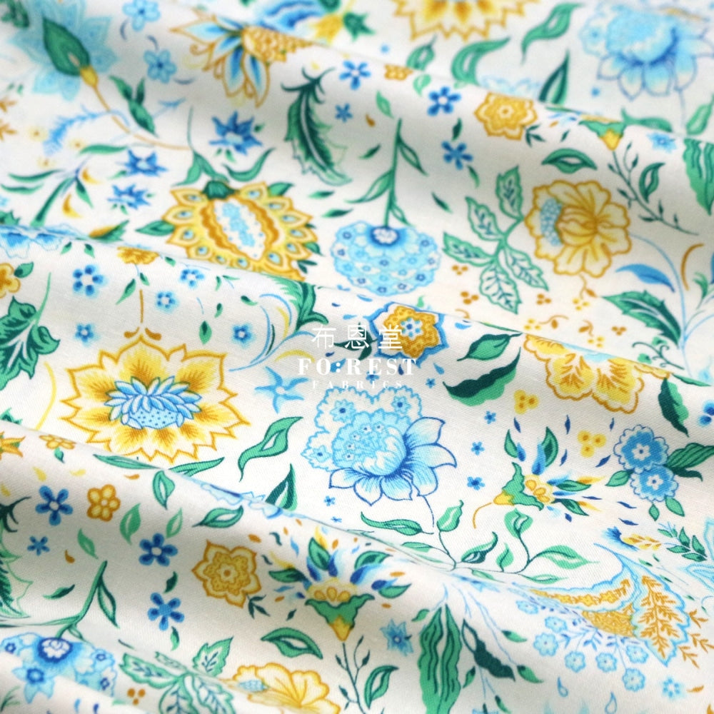 Quilting Liberty - Melou Meadow Green Lasenby Cotton