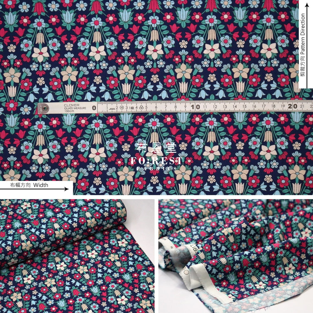 Quilting Liberty - Midnight Garden Hampstead Meadow Lasenby Cotton