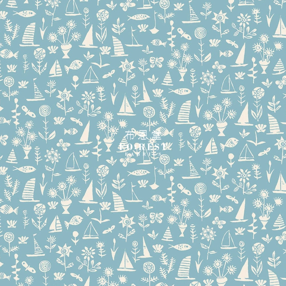 Quilting Liberty - Sealife D Lasenby Cotton