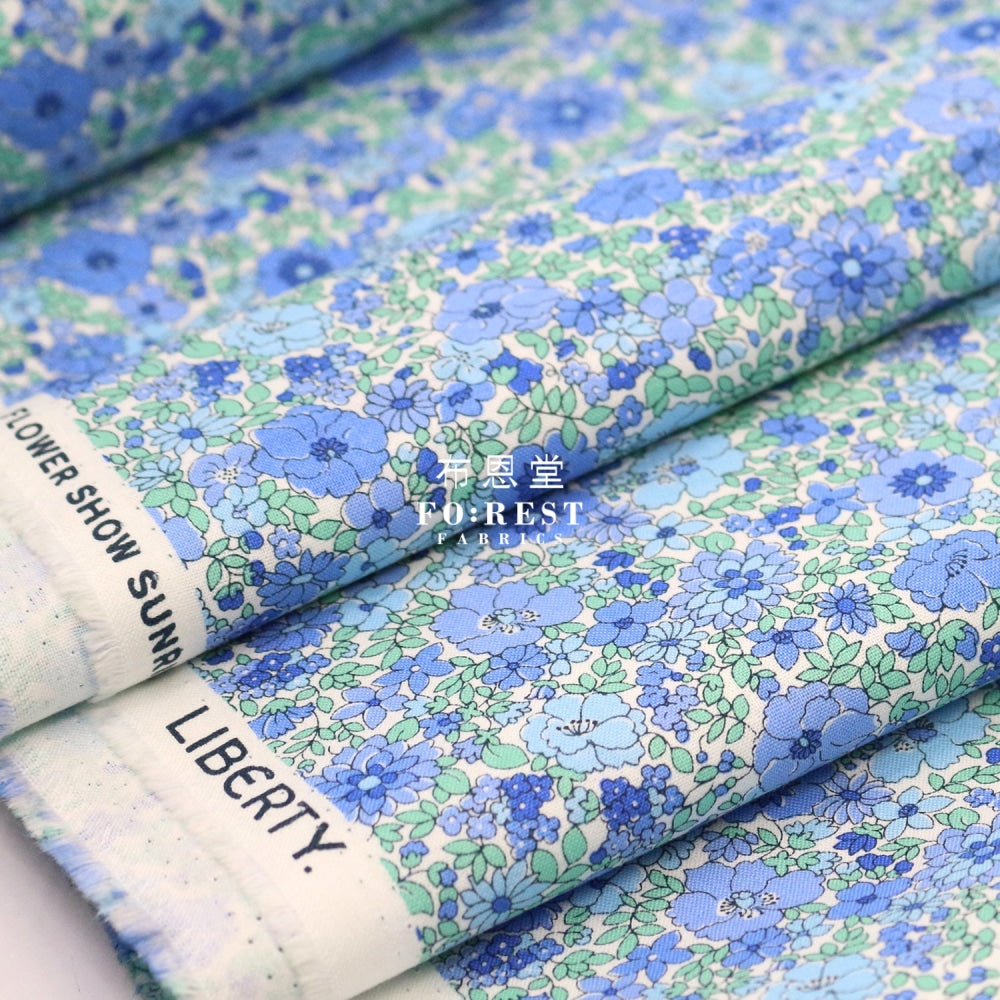 Quilting Liberty - Sunrise Arley Garden Blue Lasenby Cotton