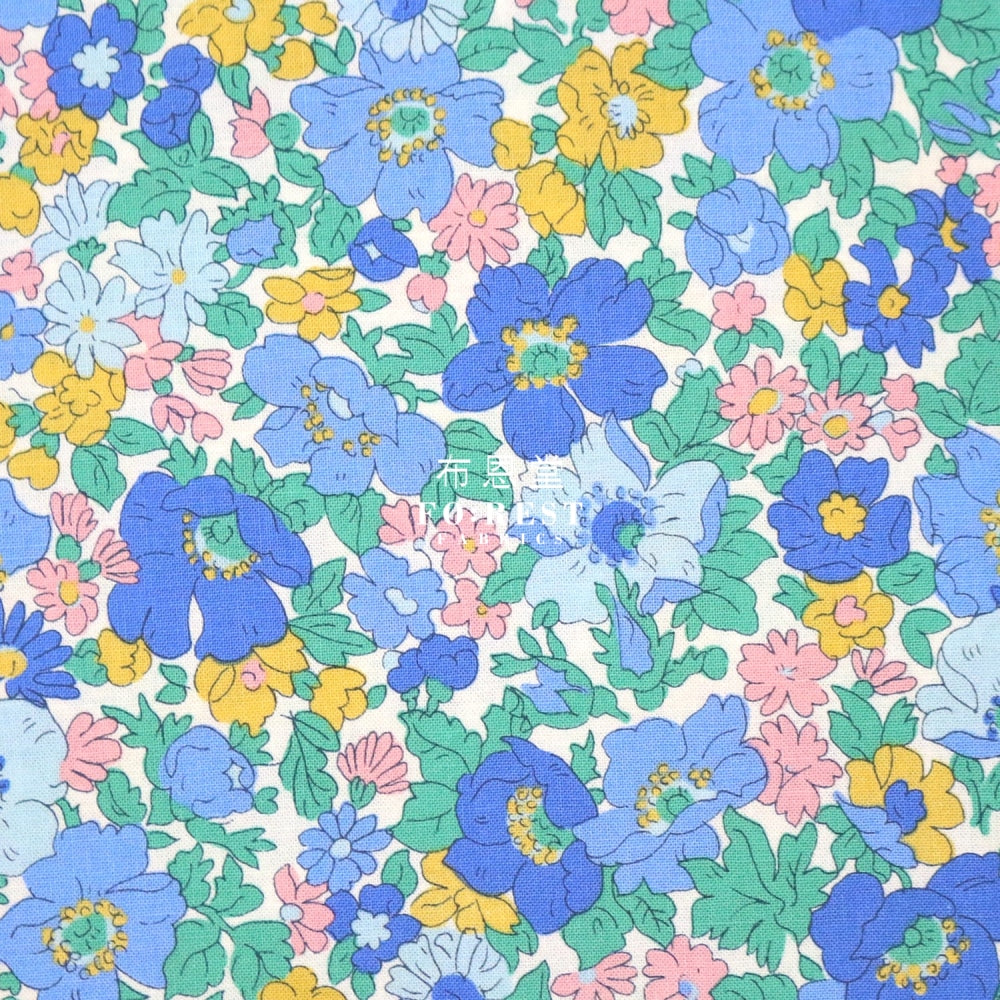 Quilting Liberty - Sunrise Cosmos Flower Lasenby Cotton