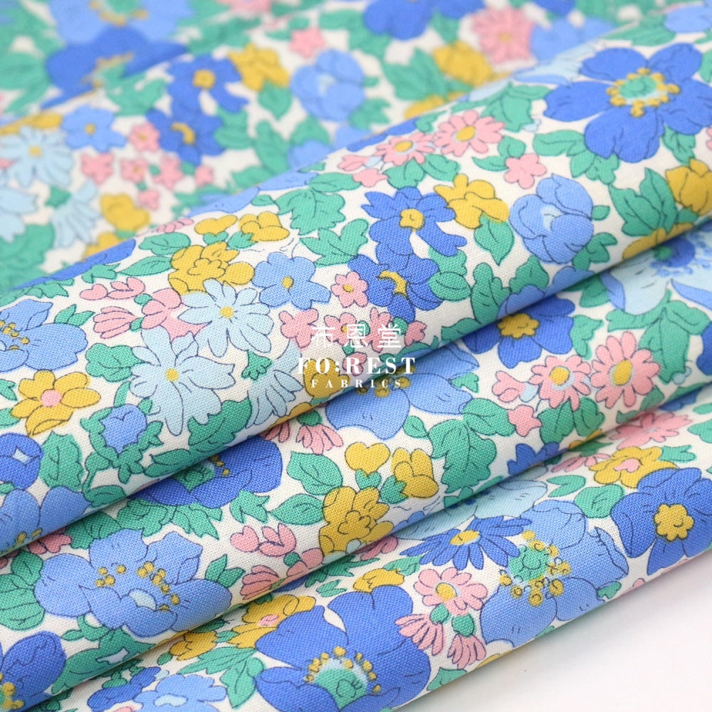 Quilting Liberty - Sunrise Cosmos Flower Lasenby Cotton