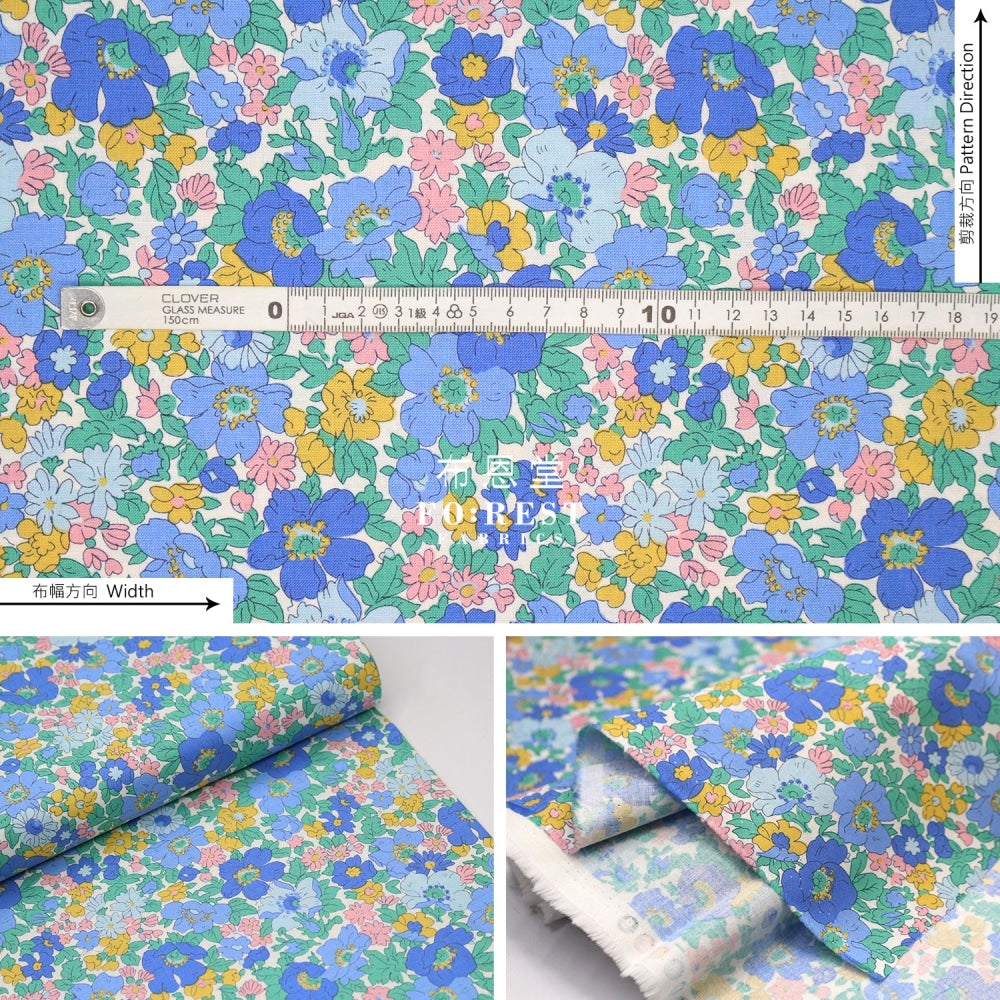 Quilting Liberty - Sunrise Cosmos Flower Lasenby Cotton