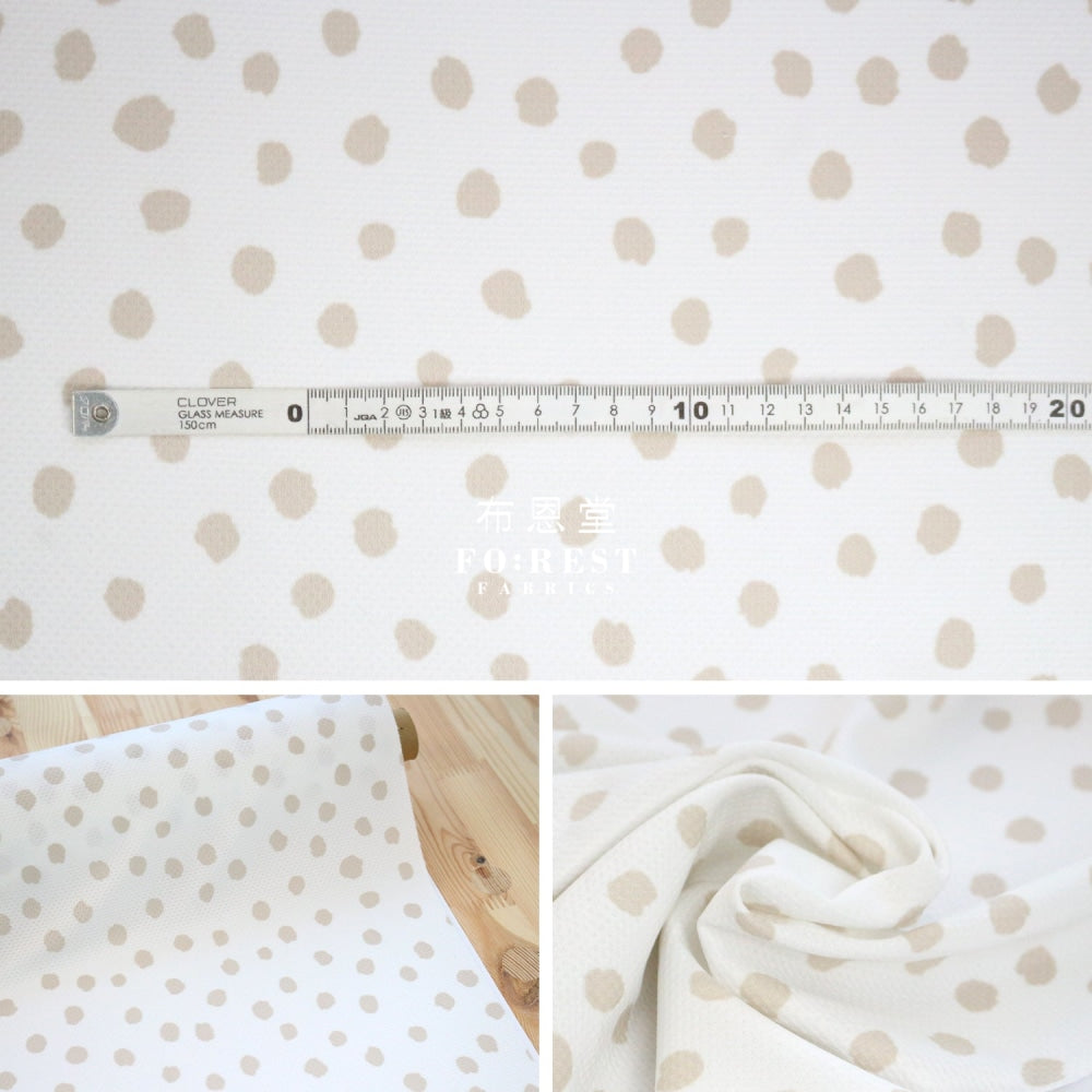 Swing Cool Knit - Dot Fabric Khaki Cotton