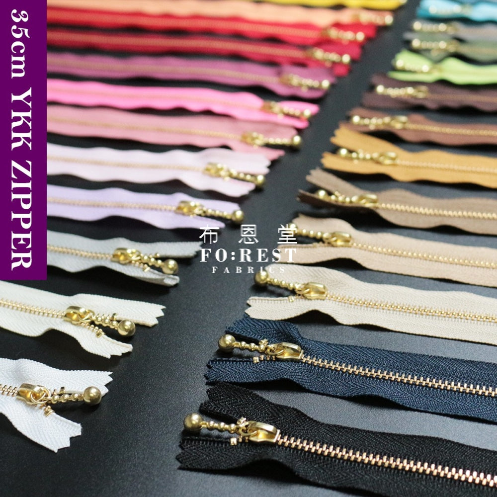 Ykk Zipper Golden 35Cm