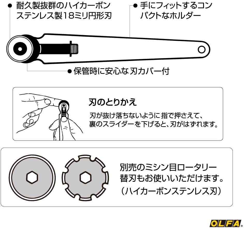 OLFA 28mm Rotary Cutter 裁布滾刀