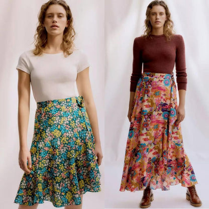 Zina Wrap Skirt Ladies Set - Liberty Paper pattern