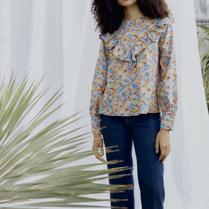 Rosanna Ruffle Top Ladies Set - Liberty Paper pattern