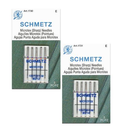 Schmetz Microtex (Sharp) Needles 鋒利家用車針