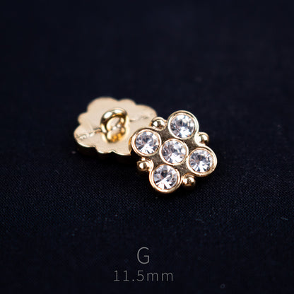 11.5mm Four-Leaf Clover Buttons