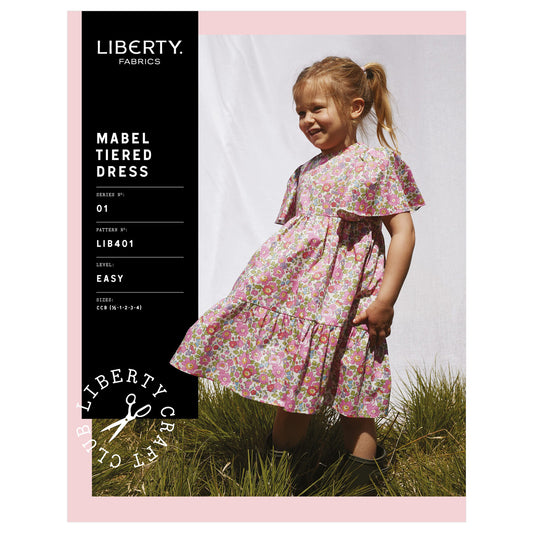 Mabel Tiered Dress Kids Set - Liberty Paper pattern