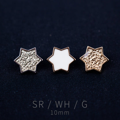 10mm Six-Point Star Shank Buttons
