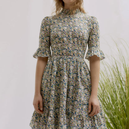 Alexa Frill Dress Ladies Set - Liberty Paper pattern
