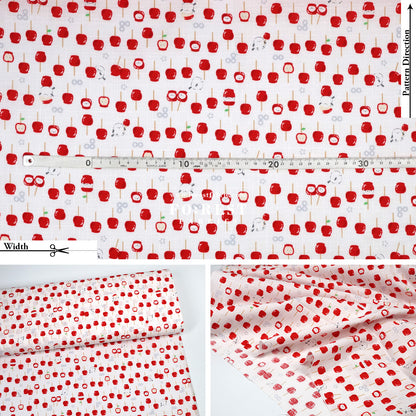 Dobby - Apple Candy Shima-enaga fabric