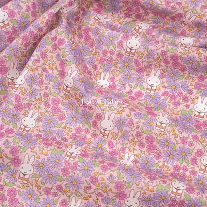 Liberty of London (Cotton Tana Lawn Fabric) - Miffy PRAIRIE DAY