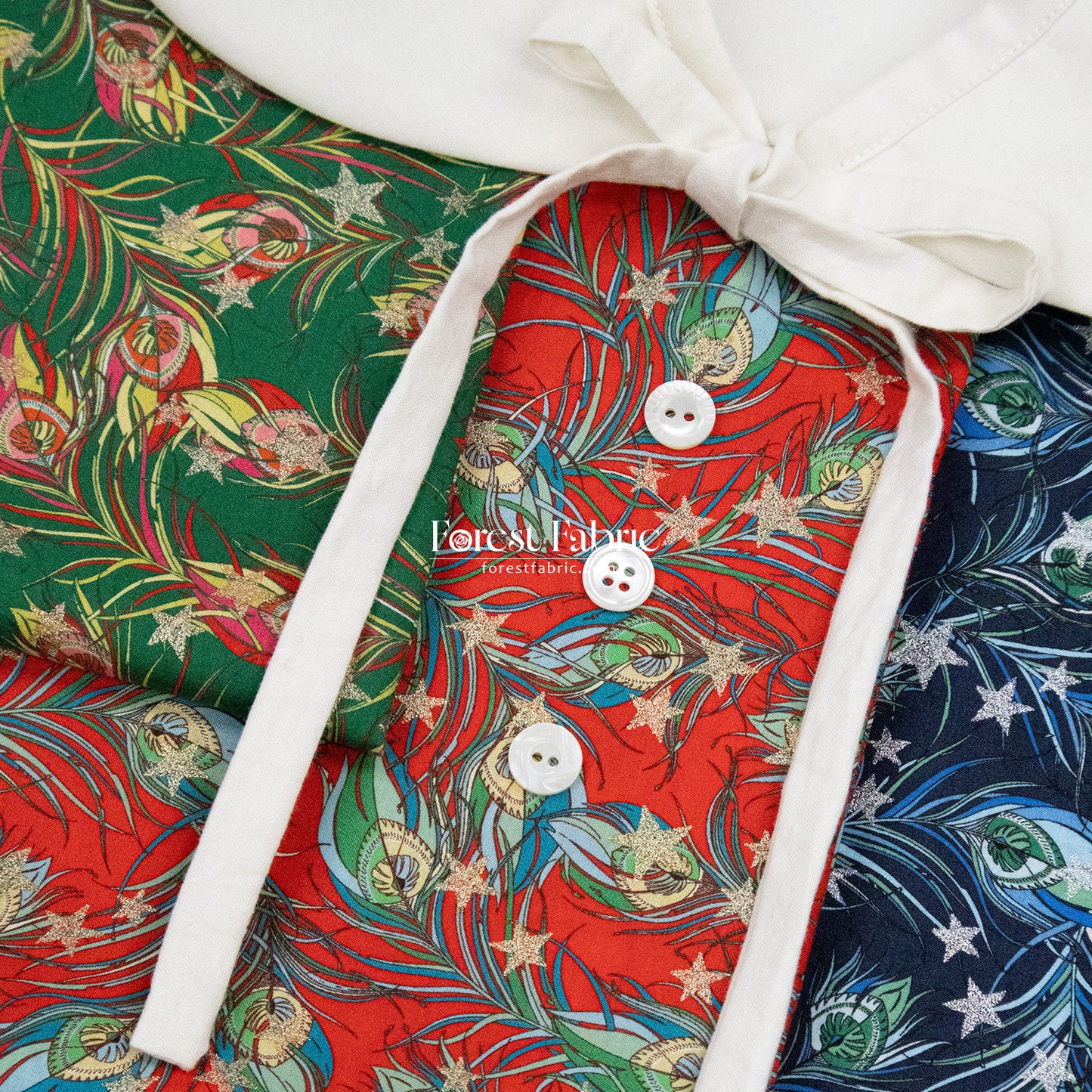 Liberty of London (Cotton Tana Lawn Fabric) - Festive Plume Star