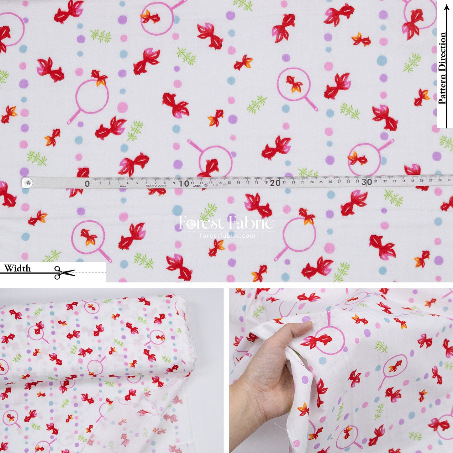 Double gauze - Goldfish scooping fabric