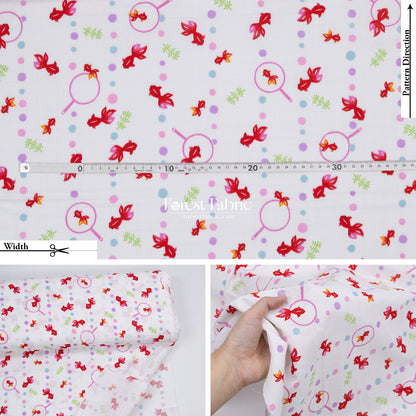 Double gauze - Goldfish scooping fabric