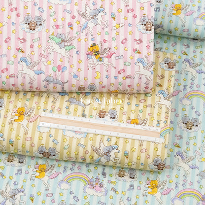 Canvas - Kittens & Unicorns fabric