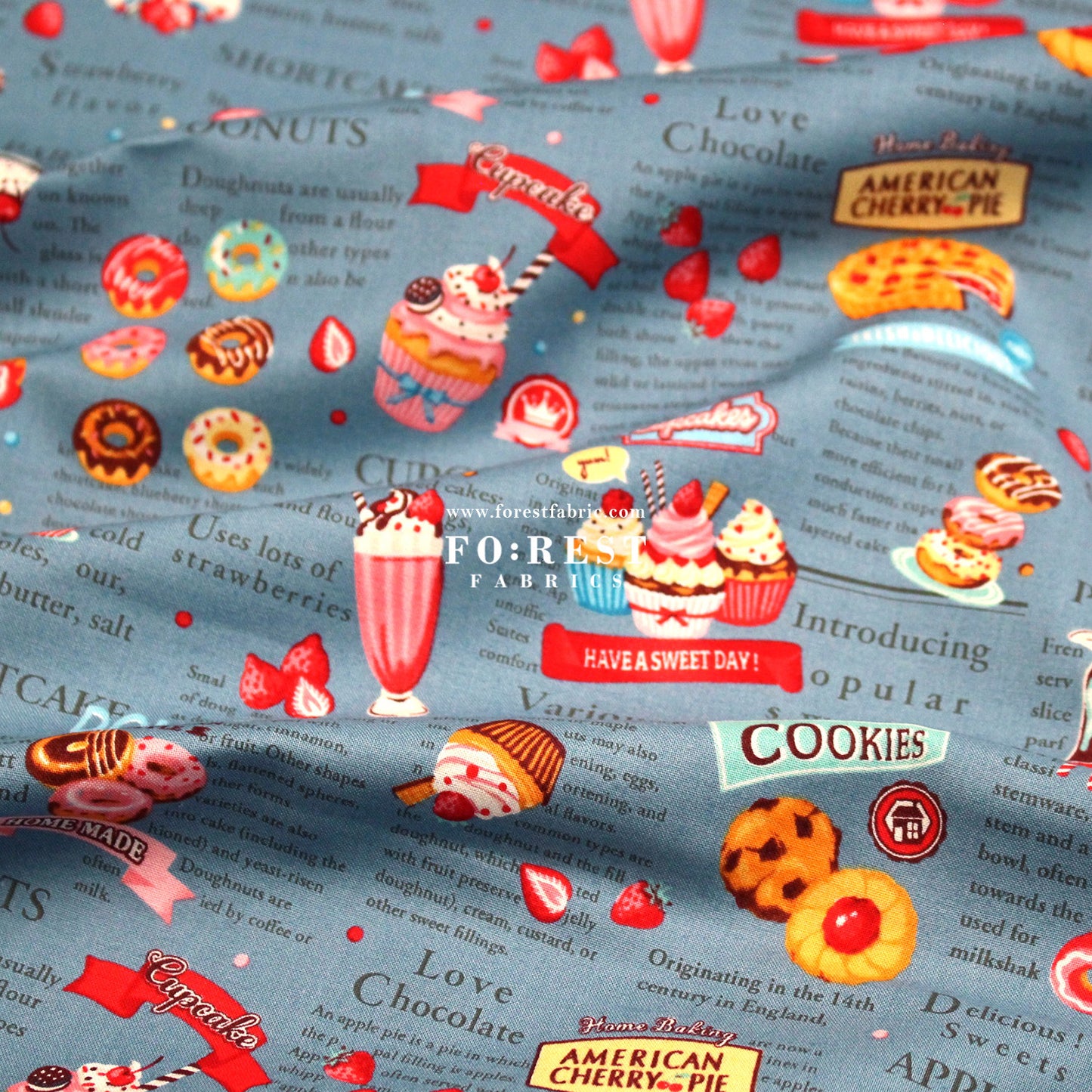 cotton - Sweets Recipe fabric