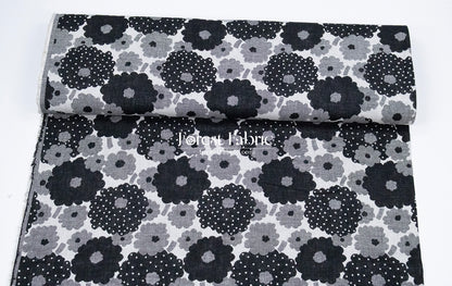 Yarn Dyed Cotton Jacquard - Polka Dot Flower