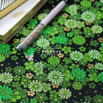 Gold Brocade - chrysanthemum fabric