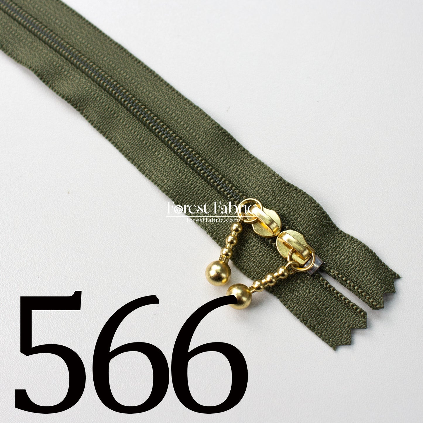YKK 40cm Double-sided Zipper Golden